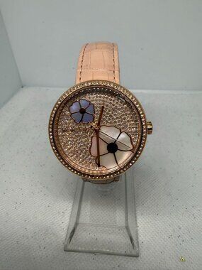 Michael Kors Courtney Rose Gold Pave Crystal Blush Pink Watch MK2718 36mm